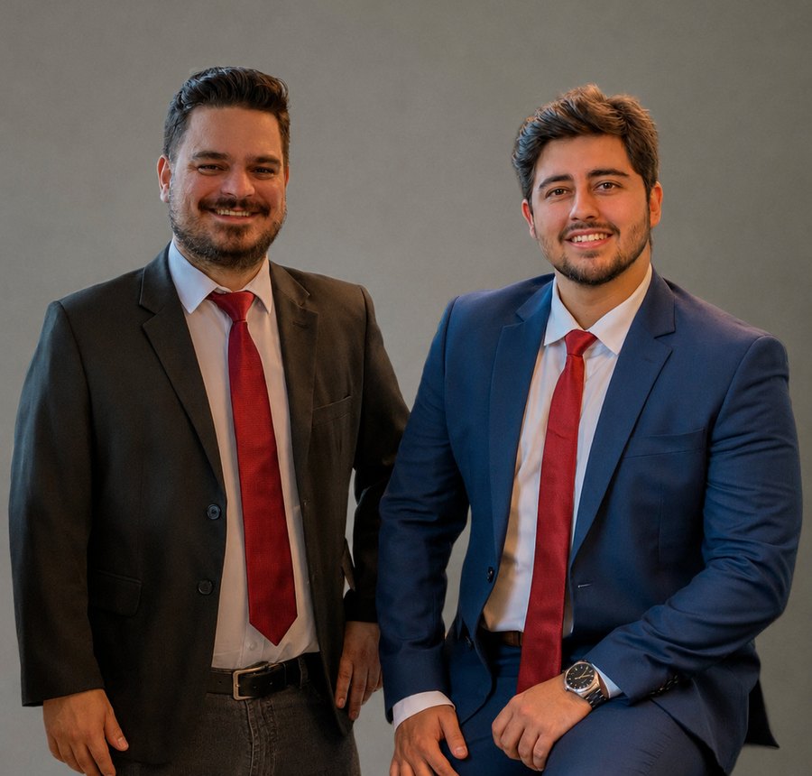 Dr. Lucas Bernardes e Dr. Gabriel Azevedo, sócios-fundadores do Bernardes & Azevedo Advogados